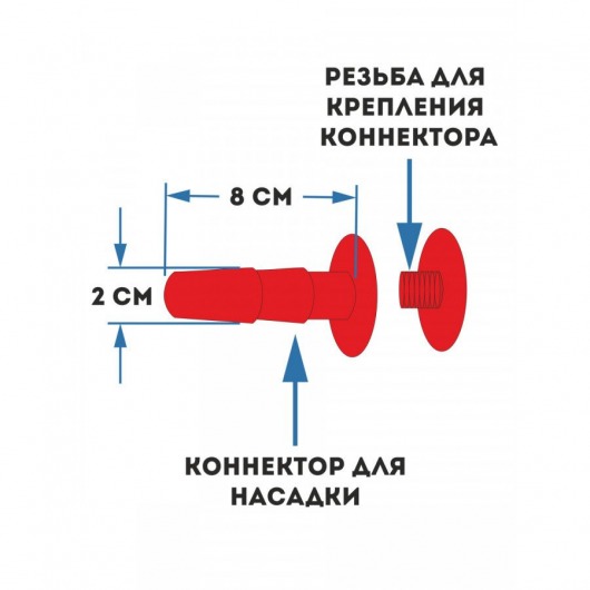 Женский страпон с 2 насадками «Двойной удар» - размер М-ХХL - Sitabella - купить с доставкой в Севастополе