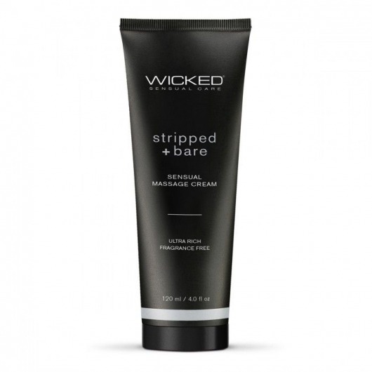 Массажный легкий крем WICKED Stripped plus Bare - 120 мл. - Wicked - купить с доставкой в Севастополе