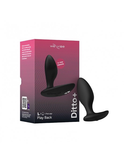 Черная анальная вибровтулка We-Vibe Ditto+ - We-vibe