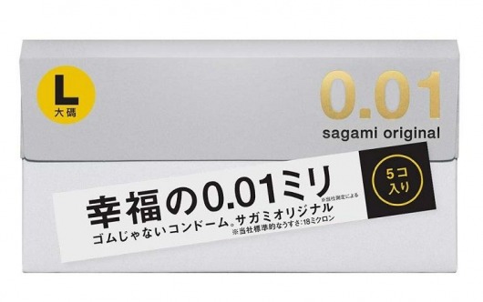 Презервативы Sagami Original 0.02 L-size увеличенного размера - 5 шт. - Sagami - купить с доставкой в Севастополе