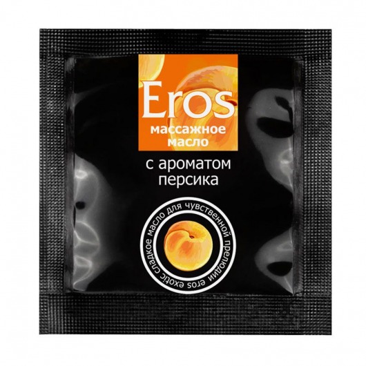 Саше массажного масла Eros exotic с ароматом персика - 4 гр. - Биоритм - купить с доставкой в Севастополе