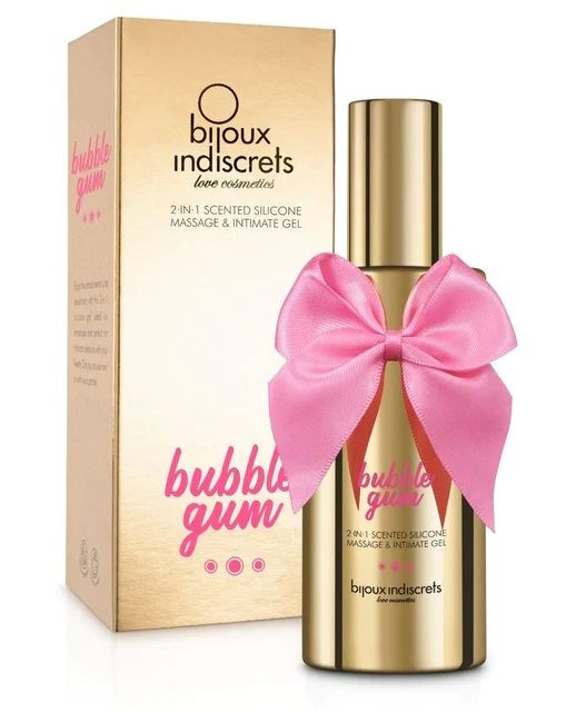 Гель с ароматом жвачки Bubblegum 2-in-1 Scented Silicone Massage And Intimate Gel - 100 мл. - Bijoux Indiscrets - купить с доставкой в Севастополе