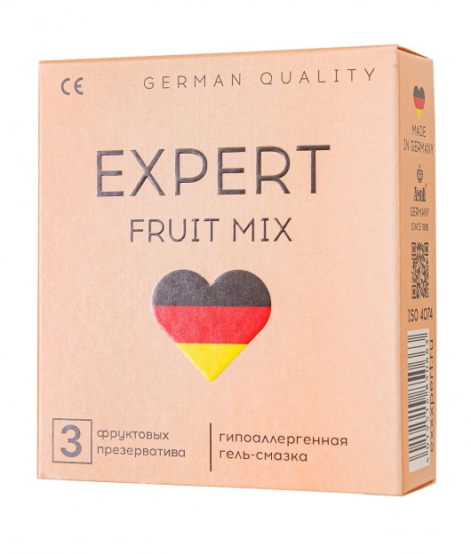 Ароматизированные презервативы EXPERT Fruit Mix - 3 шт. - Expert - купить с доставкой в Севастополе