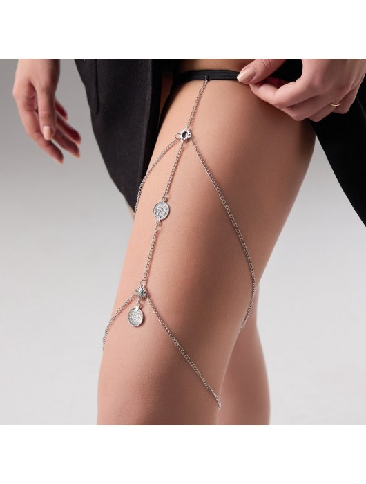 Серебристый аксессуар на бедро с оригинальным дизайном - Сима-Ленд купить с доставкой