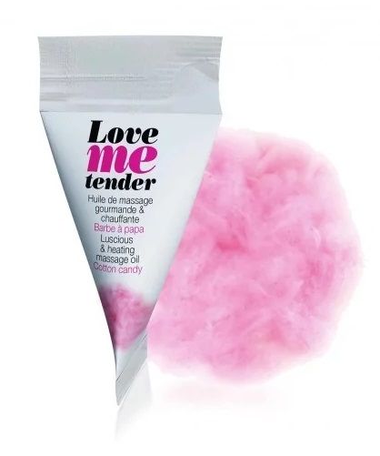 Съедобное согревающее массажное масло Love Me Tender Cotton Candy с ароматом сладкой ваты - 10 мл. - Love to Love - купить с доставкой в Севастополе