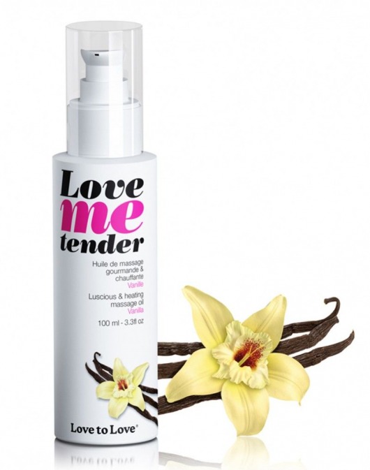 Съедобное согревающее массажное масло Love Me Tender Vanilla с ароматом ванили - 100 мл. - Love to Love - купить с доставкой в Севастополе