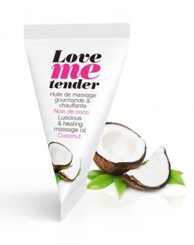 Съедобное согревающее массажное масло Love Me Tender Cocos с ароматом кокоса - 10 мл. - Love to Love - купить с доставкой в Севастополе