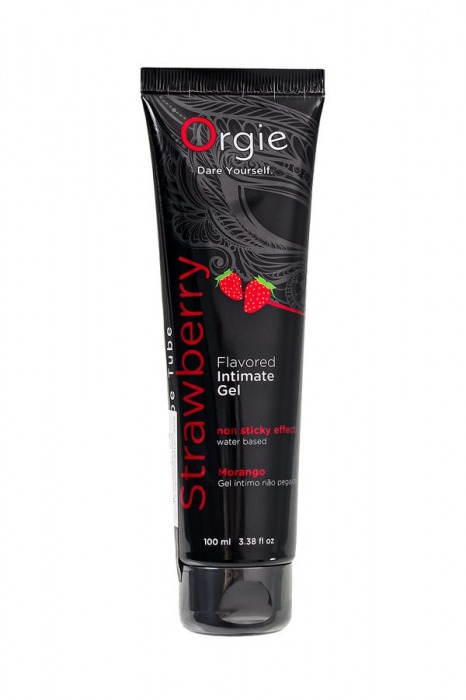 Интимный гель на водной основе Lube Tube Strawberry с клубничным вкусом - 100 мл. - ORGIE - купить с доставкой в Севастополе