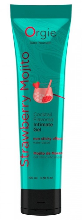 Съедобный интимный гель Orgie Lube Tube Cocktail Strawberry Mojito - 100 мл. - ORGIE - купить с доставкой в Севастополе