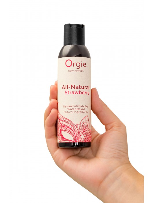 Интимный гель на водной основе All-Natural Strawberry с ароматом клубники - 150 мл. - ORGIE - купить с доставкой в Севастополе
