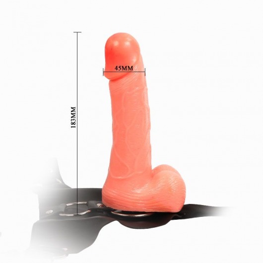 Женский страпон изогнутой формы - 18,3 см. - Baile - купить с доставкой в Севастополе