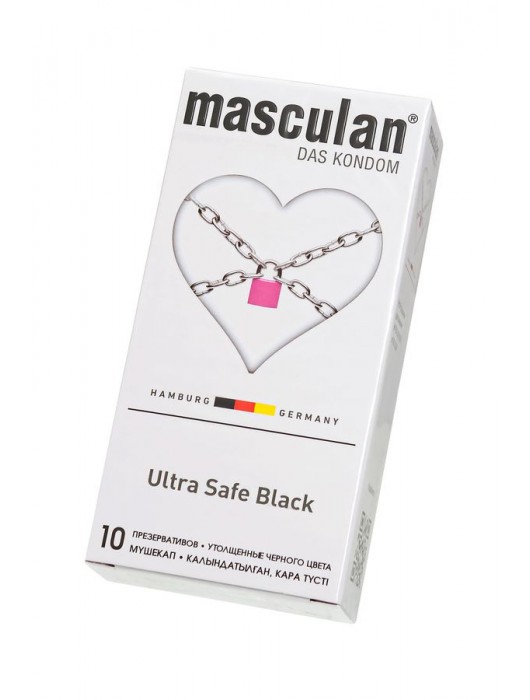 Ультрапрочные презервативы Masculan Ultra Safe Black - 10 шт. - Masculan - купить с доставкой в Севастополе