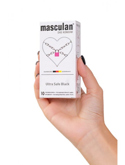 Ультрапрочные презервативы Masculan Ultra Safe Black - 10 шт. - Masculan - купить с доставкой в Севастополе