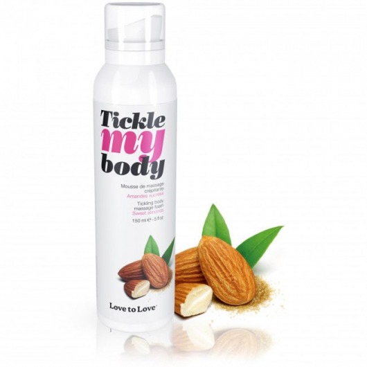 Массажная хрустящая пенка Tickle My Body Sweet Almonds с ароматом миндаля - 150 мл. - Love to Love - купить с доставкой в Севастополе