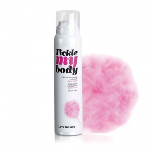Массажная хрустящая пенка Tickle My Body Cotton Candy с ароматом сладкой ваты - 150 мл. - Love to Love - купить с доставкой в Севастополе