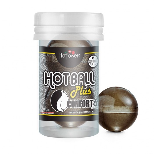 Анальный лубрикант на масляной основе Hot Ball Plus Conforto (2 шарика по 3 гр.) - HotFlowers - купить с доставкой в Севастополе