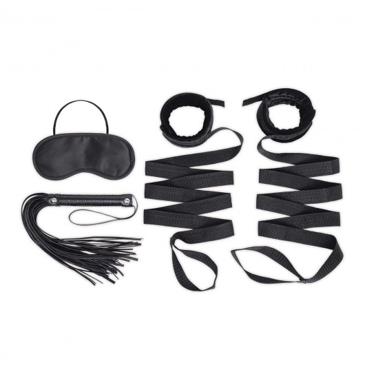 Эротический набор 4PC Bondage Bed Strap   Flogger Kit - Lux Fetish - купить с доставкой в Севастополе