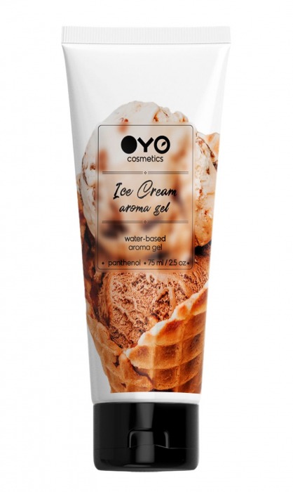 Лубрикант на водной основе OYO Aroma Gel Ice Cream с ароматом пломбира - 75 мл. - OYO - купить с доставкой в Севастополе