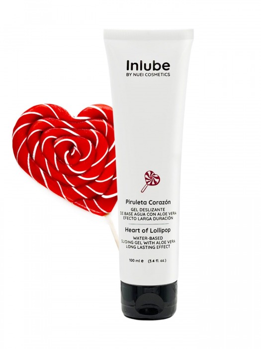 Смазка на водной основе Nuei Inlube Lollipop с алоэ вера и ароматом леденцов - 100 мл. - Nuei cosmetics - купить с доставкой в Севастополе