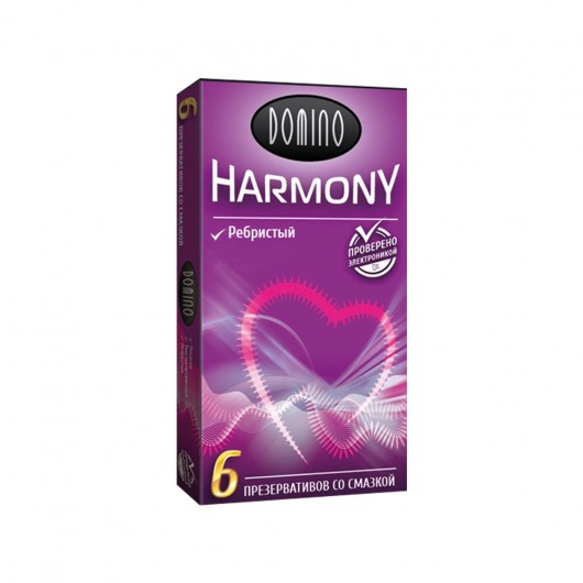 Презервативы с рёбрышками Domino Harmony - 6 шт. - Domino - купить с доставкой в Севастополе