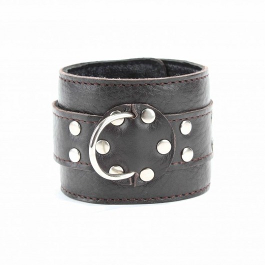 Кожаные наручники на металлической цепочке - БДСМ Арсенал - купить с доставкой в Севастополе