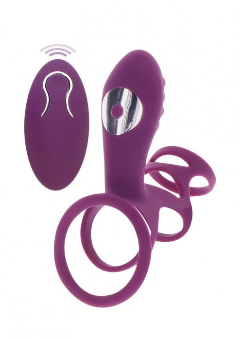 Фиолетовая эрекционная вибронасадка Halo Halo C-Ring Sleeve - Toy Joy - в Севастополе купить с доставкой