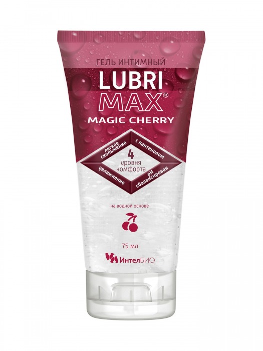 Интимный гель-смазка на водной основе Lubrimax Magic Cherry - 75 мл. - ИнтелБИО - купить с доставкой в Севастополе