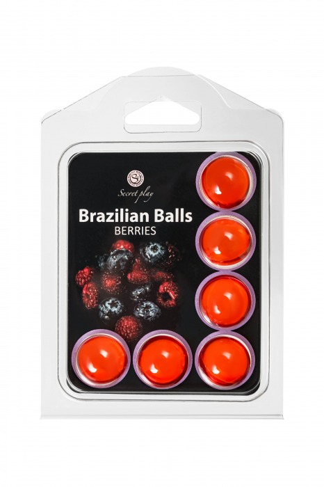 Набор из 6 шариков с массажным маслом Brazilian Balls с ароматом ягод - Secret Play - купить с доставкой в Севастополе