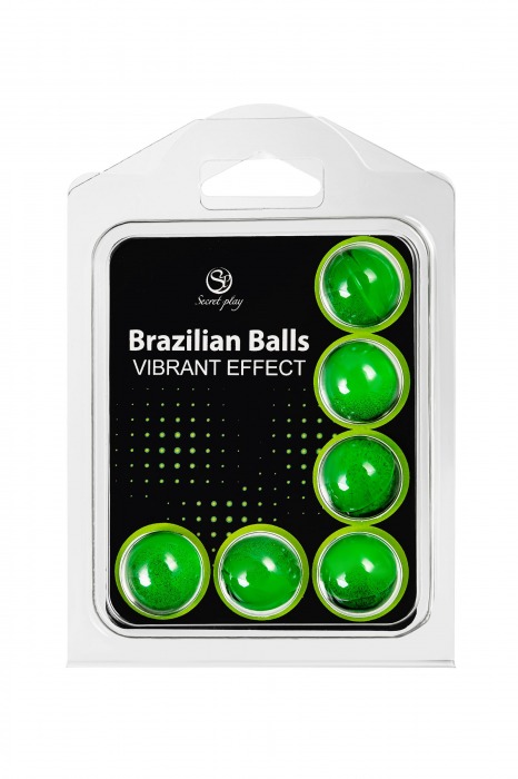 Набор из 6 шариков с массажным маслом Brazilian Balls с эффектом вибрации - Secret Play - купить с доставкой в Севастополе