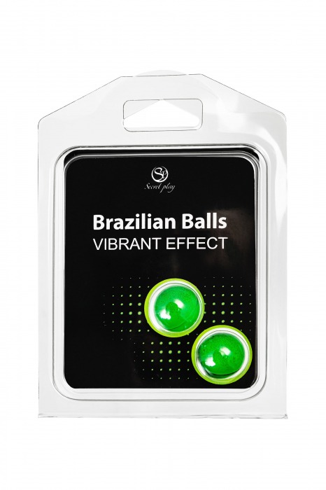 Набор из 2 шариков с массажным маслом Brazilian Balls с эффектом вибрации - Secret Play - купить с доставкой в Севастополе