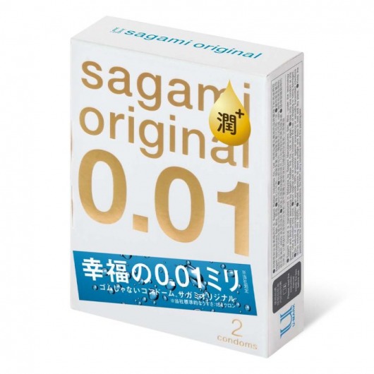 Увлажнённые презервативы Sagami Original 0.01 Extra Lub - 2 шт. - Sagami - купить с доставкой в Севастополе