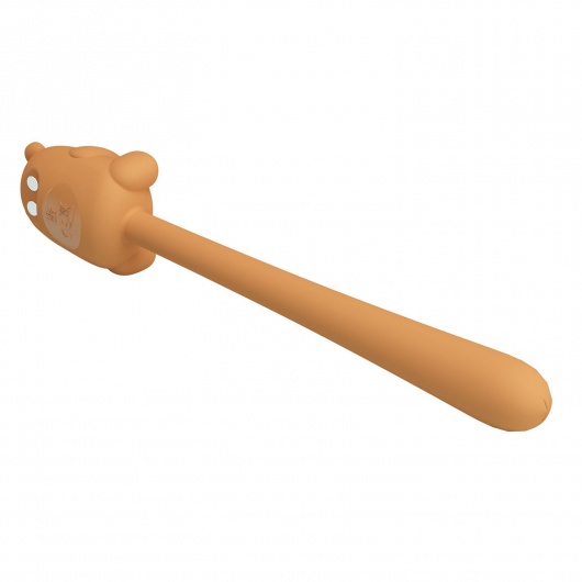 Бежевый универсальный гибкий вибратор - 13,3 см. - Baile