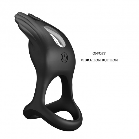 Черное перезаряжаемое виброкольцо на пенис Silas - Baile - в Севастополе купить с доставкой