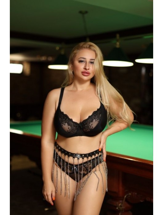 Черно-серебристая портупея-юбка plus size с цепочками - БДСМ Арсенал - купить с доставкой в Севастополе