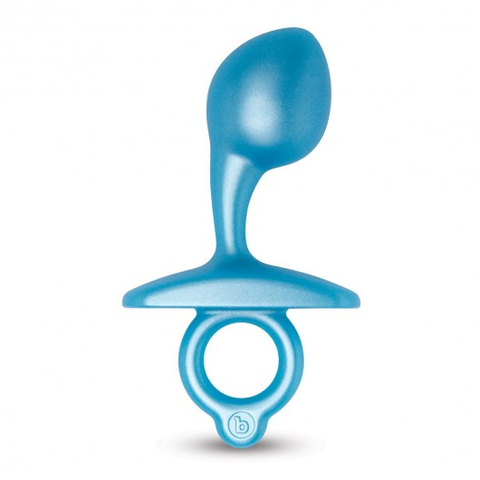 Голубая анальная пробка для массажа простаты Bulb Silicone Prostate Plug - 10,7 см. - b-Vibe - в Севастополе купить с доставкой