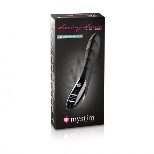 Вибратор с электростимуляцией Sizzling Simon Black Edition - 27 см. - MyStim - купить с доставкой в Севастополе