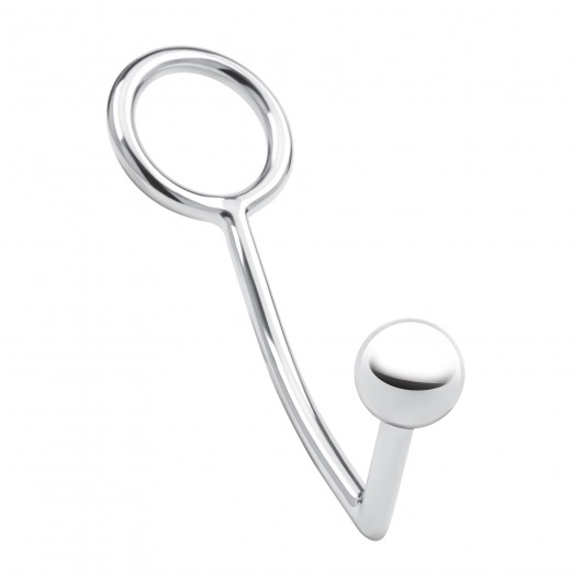 Кольцо на пенис с анальным стимулятором Stainless Steel Anal Hook   Cock Ring - BlueLine - в Севастополе купить с доставкой
