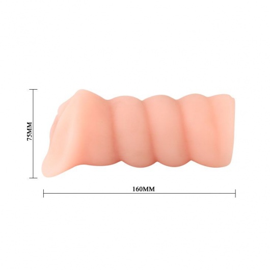 Мастурбатор-вагина с вибрацией и углублениями под пальцы - 16 см. - Baile - в Севастополе купить с доставкой