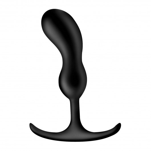 Черный массажер простаты с утяжелителями Premium Silicone Weighted Prostate Plug Medium - 16,3 см. - XR Brands - в Севастополе купить с доставкой