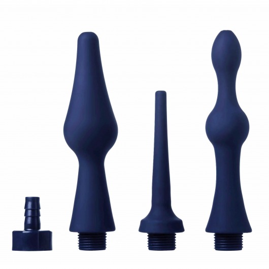 Набор из 3 универсальных насадок для анального душа Universal 3 Piece Silicone Enema Attachment Set - XR Brands - купить с доставкой в Севастополе