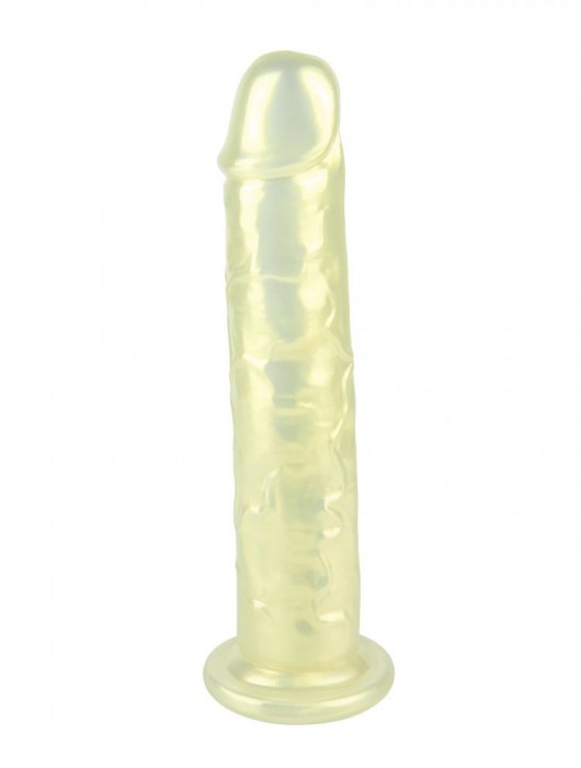 Золотистый перламутровый фаллоимитатор South Sea - 20 см. - Lola Games