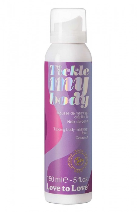 Массажная хрустящая пенка Tickle My Body Coconut с ароматом кокоса - 150 мл. - Love to Love - купить с доставкой в Севастополе