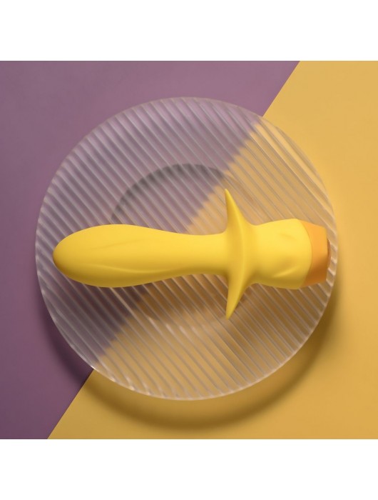 Желтая анальная вибропробка Mellow Yellow - 13,5 см. - Selopa