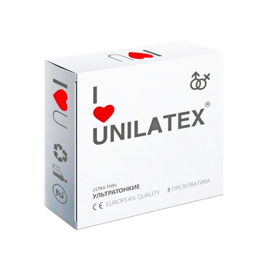 Ультратонкие презервативы Unilatex Ultra Thin - 3 шт. - Unilatex - купить с доставкой в Севастополе