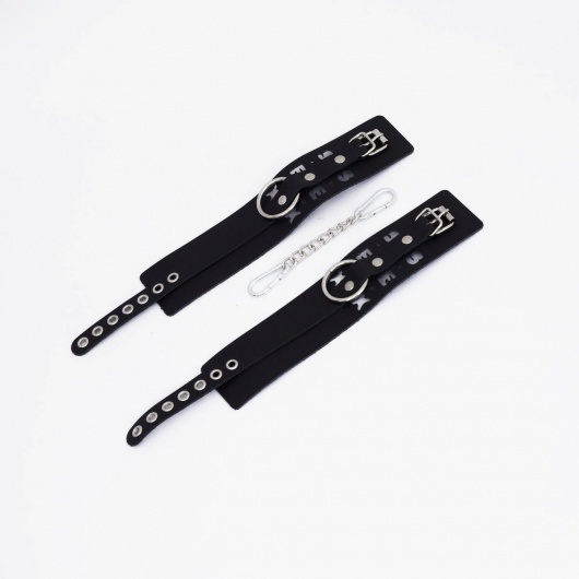 Черные кожаные оковы Sex - Crazy Handmade - купить с доставкой в Севастополе