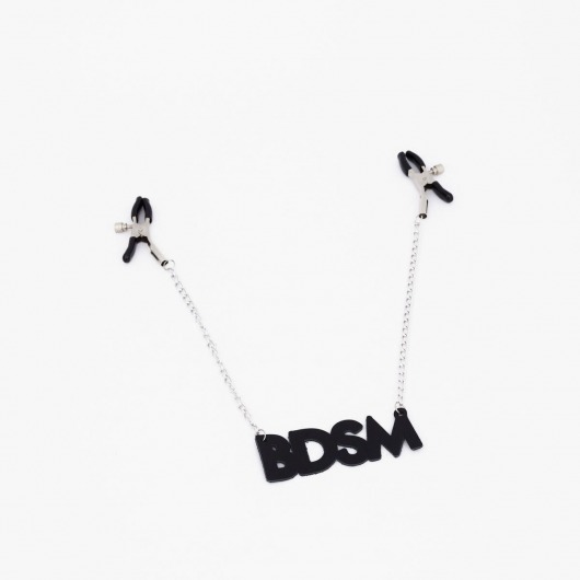 Зажимы на соски с кожаной подвеской BDSM - Crazy Handmade - купить с доставкой в Севастополе