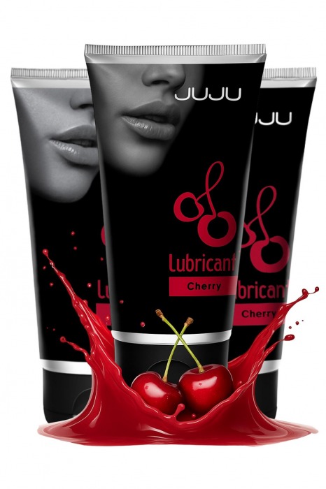 Набор из 3 съедобных лубрикантов JUJU со вкусом вишни - JuJu - купить с доставкой в Севастополе