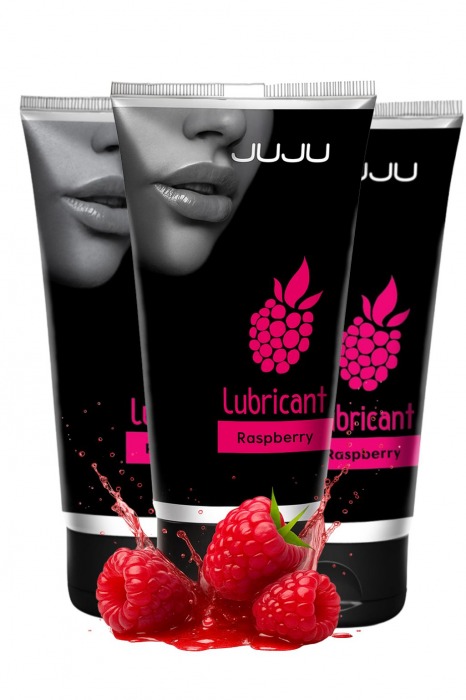 Набор из 3 съедобных лубрикантов JUJU со вкусом малины - JuJu - купить с доставкой в Севастополе