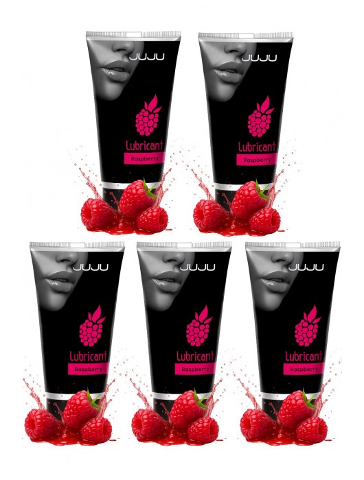 Набор из 5 съедобных лубрикантов JUJU со вкусом малины - JuJu - купить с доставкой в Севастополе