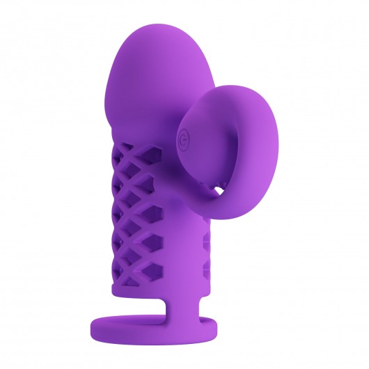 Фиолетовая вибронасадка с клиторальным отростком Harden - Baile - в Севастополе купить с доставкой